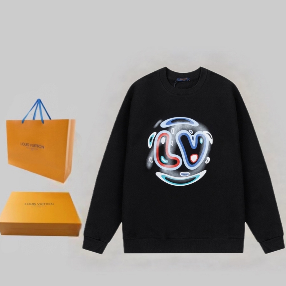 Louis Vuitton graffiti clown print big logo logo sweater